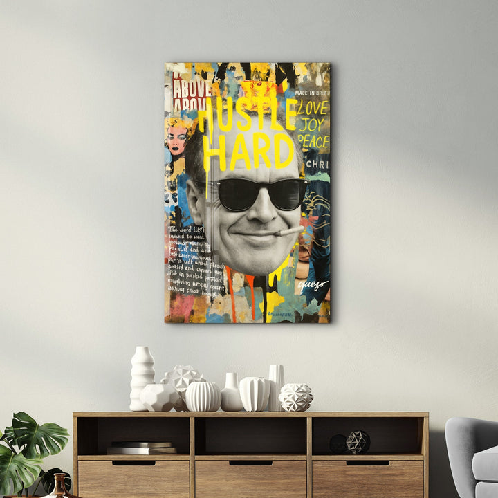 Tableau Pop Art Hustle Hard – Graffiti & Collage