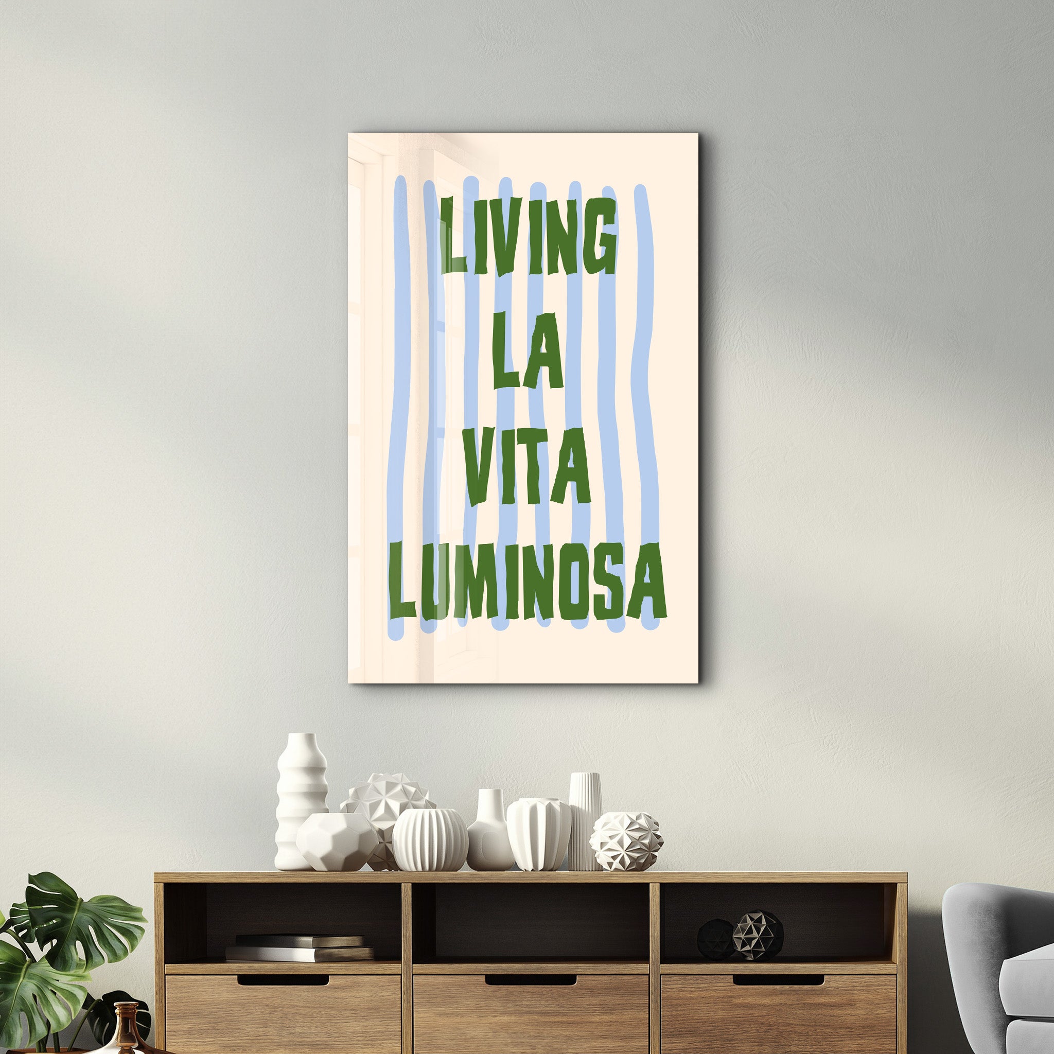 Poster moderne "LIVING LA VITA LUMINOSA"