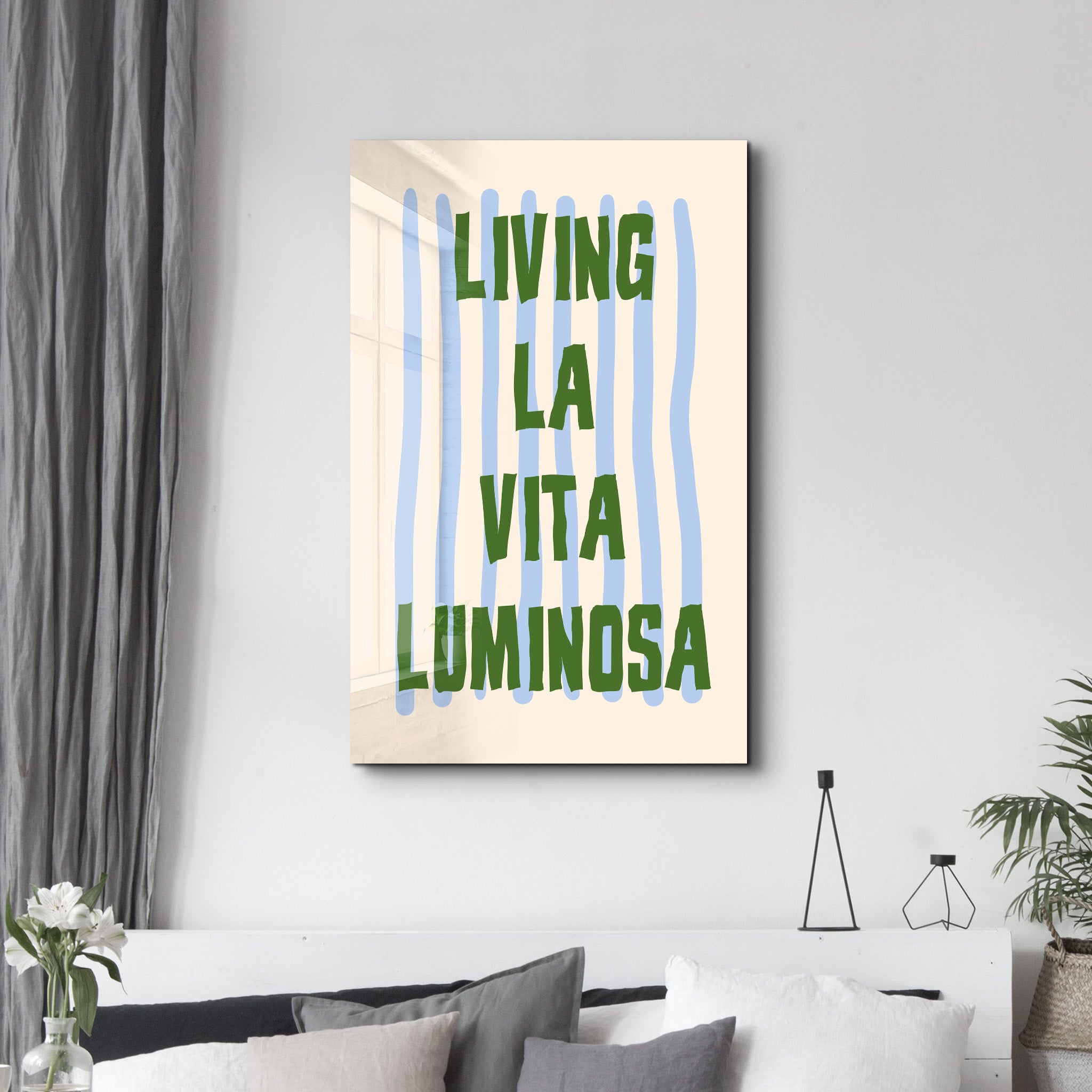 Poster moderne "LIVING LA VITA LUMINOSA"