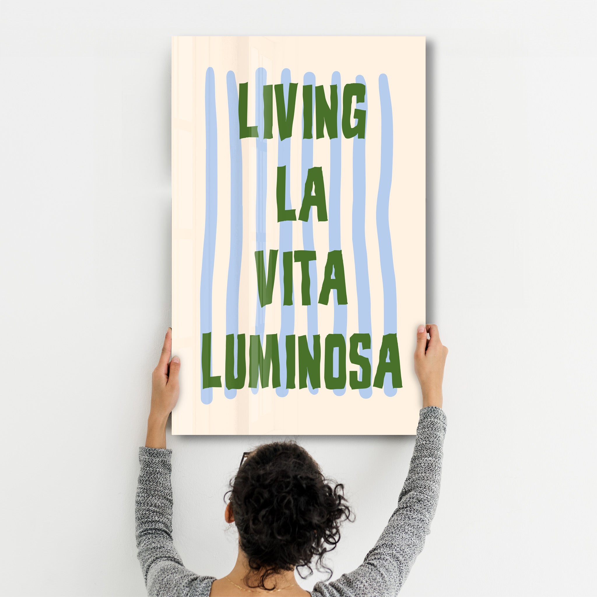Poster moderne "LIVING LA VITA LUMINOSA"