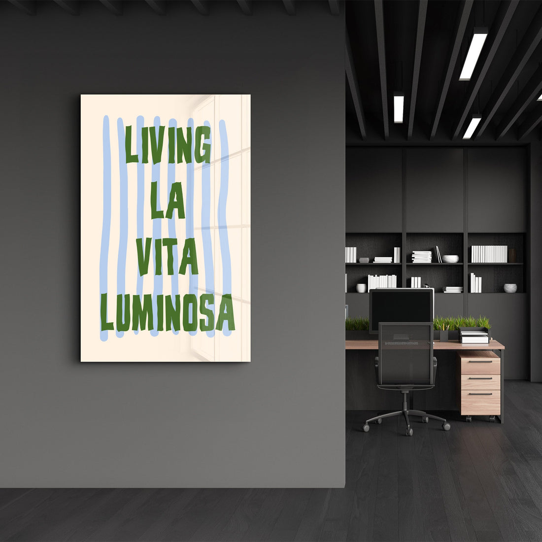 Poster moderne "LIVING LA VITA LUMINOSA"