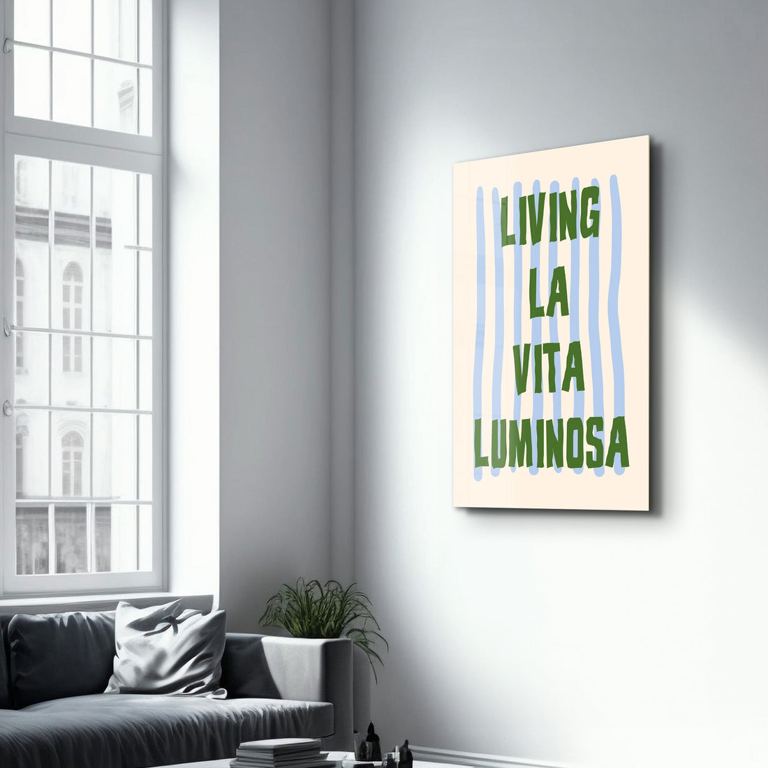 Poster moderne "LIVING LA VITA LUMINOSA"