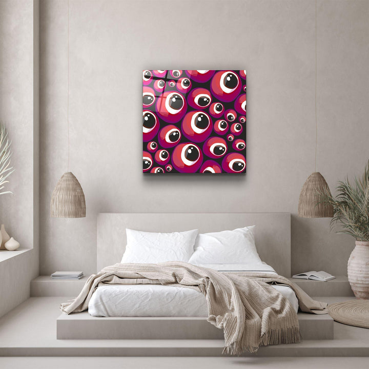 Tableau Mural "Yeux Rouges Pop"