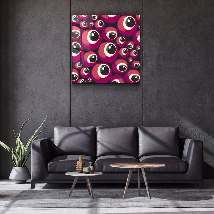 Tableau Mural "Yeux Rouges Pop"