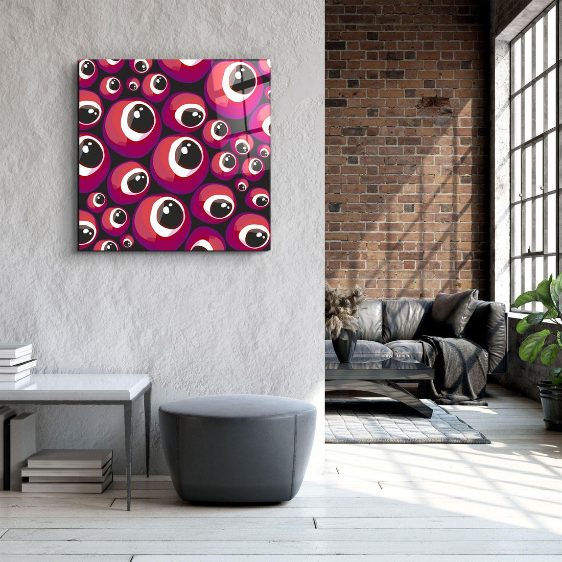 Tableau Mural "Yeux Rouges Pop"