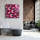 Tableau Mural "Yeux Rouges Pop"