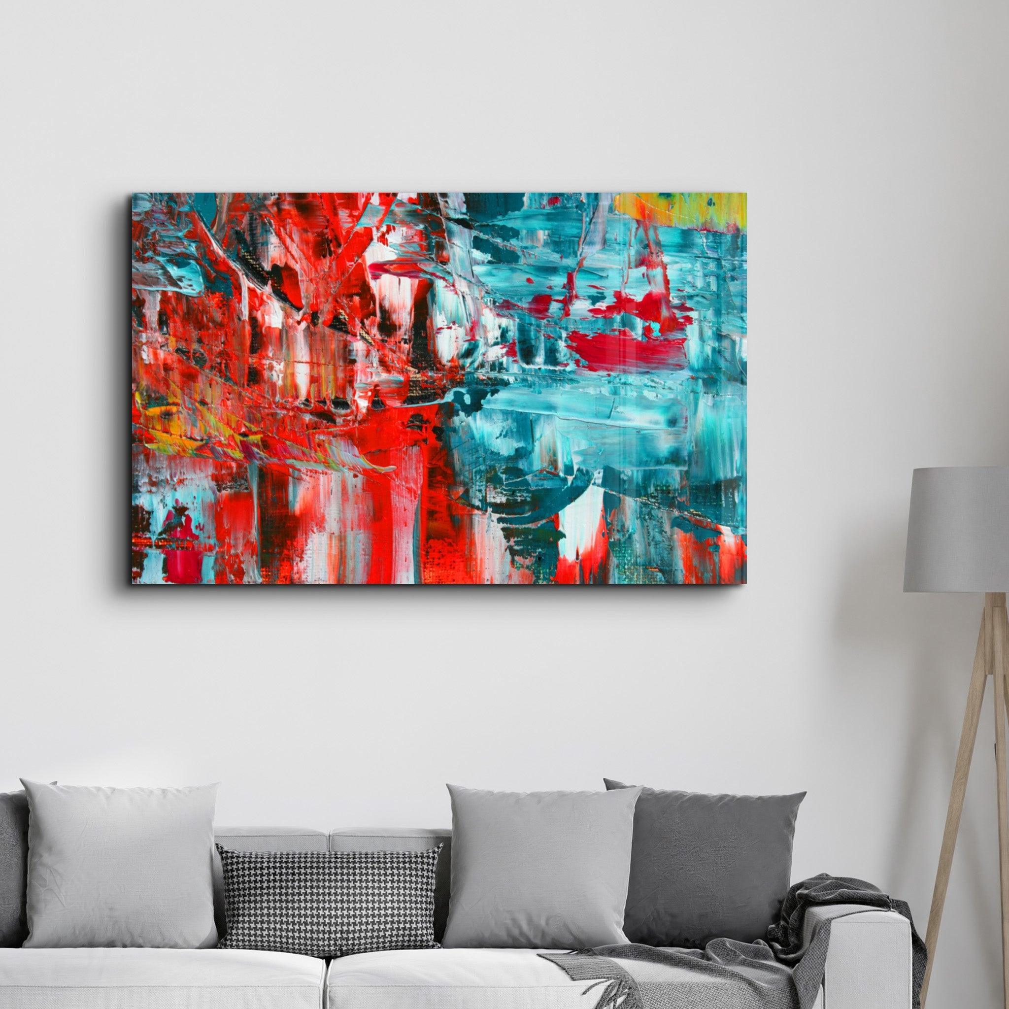 Tableau Mural "Collision Chromatique"