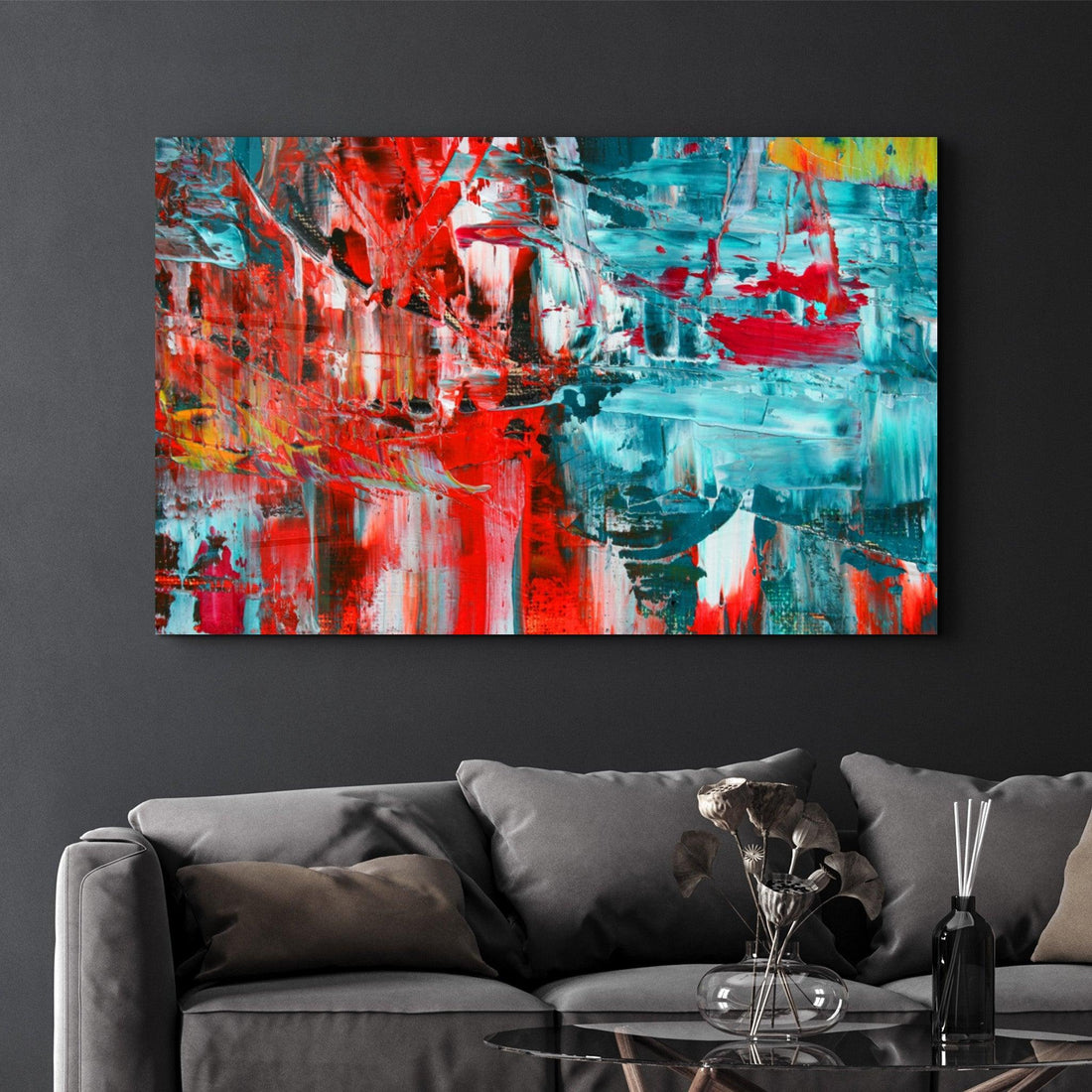 Tableau Mural "Collision Chromatique"