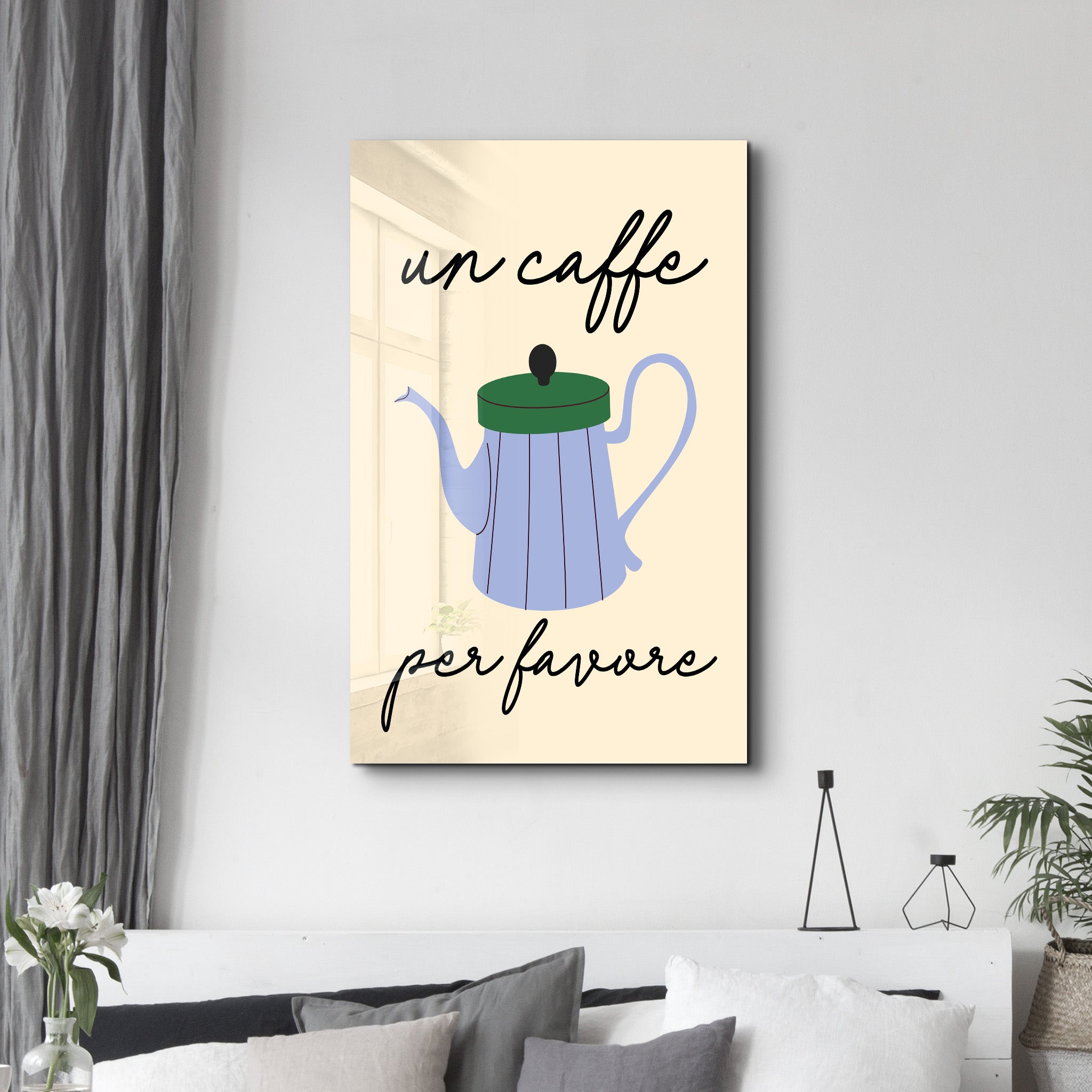 Poster gourmand "Un Caffè Per Favore"