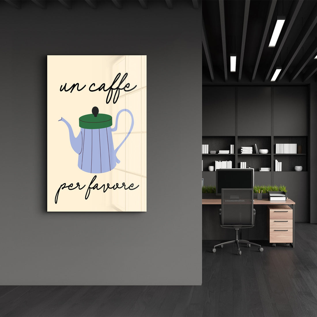 Poster gourmand "Un Caffè Per Favore"