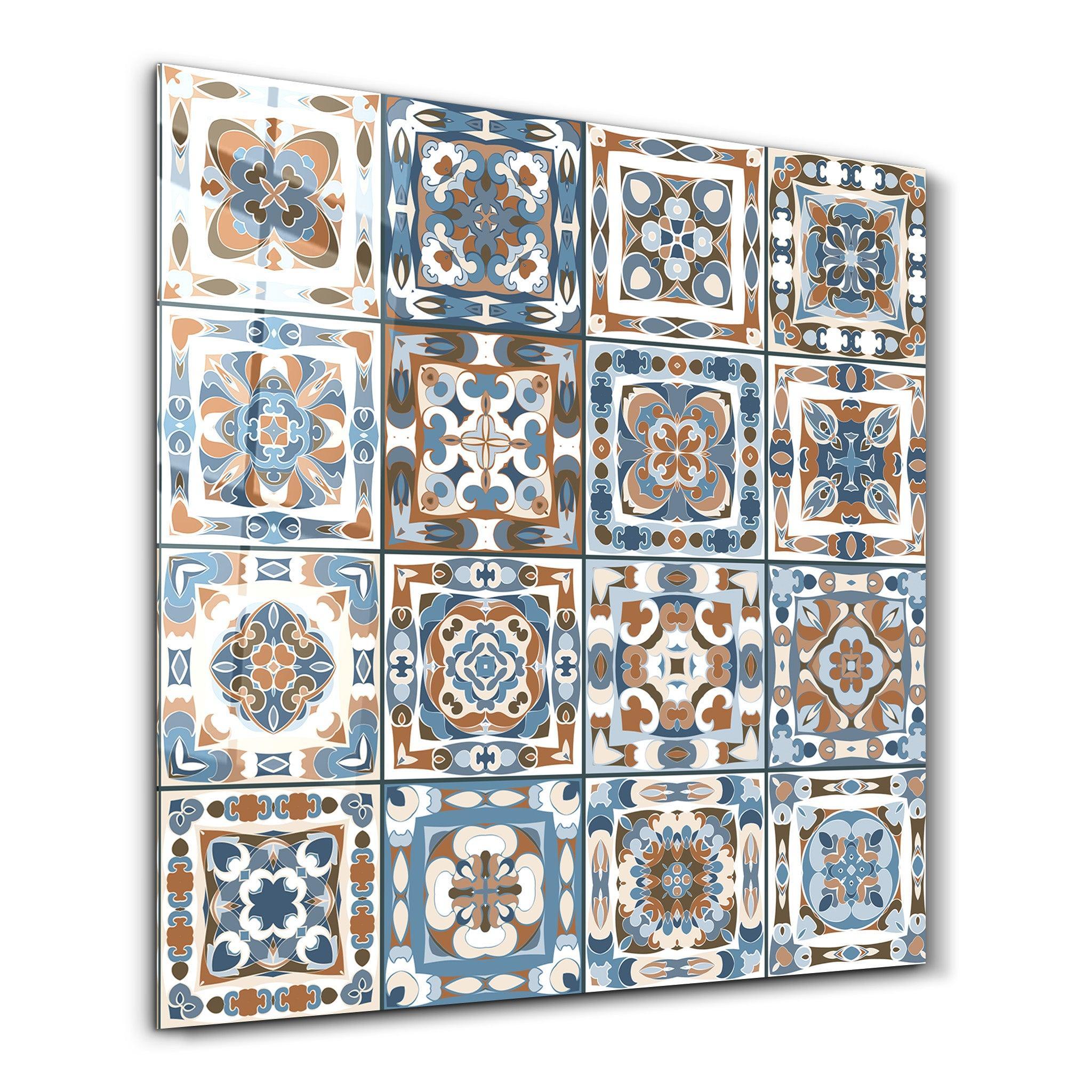 Poster décoratif "Mediterranean Tiles 16 carreaux "