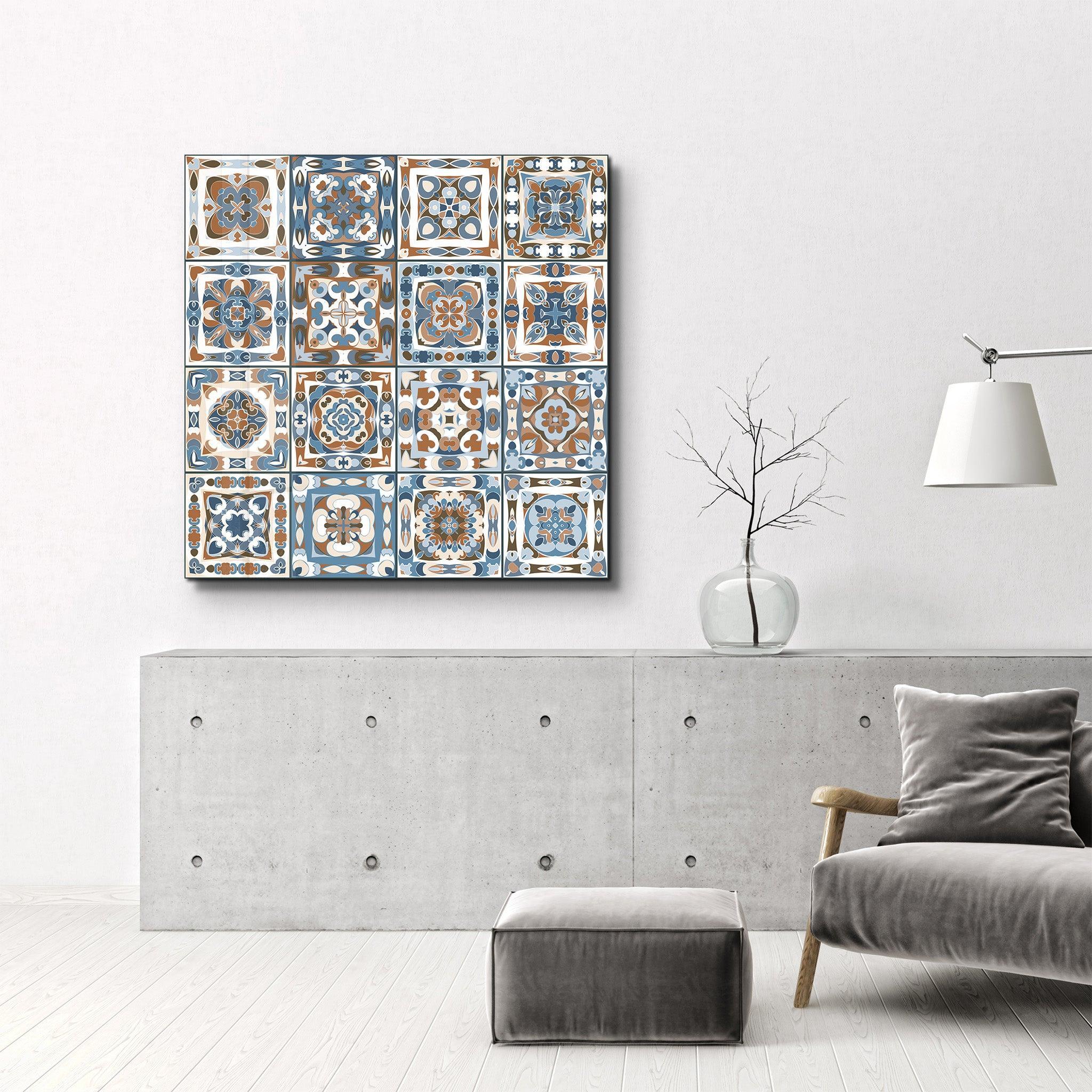 Poster décoratif "Mediterranean Tiles 16 carreaux "