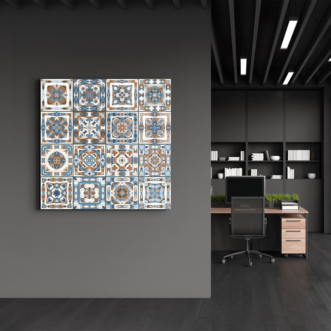 Poster décoratif "Mediterranean Tiles 16 carreaux "
