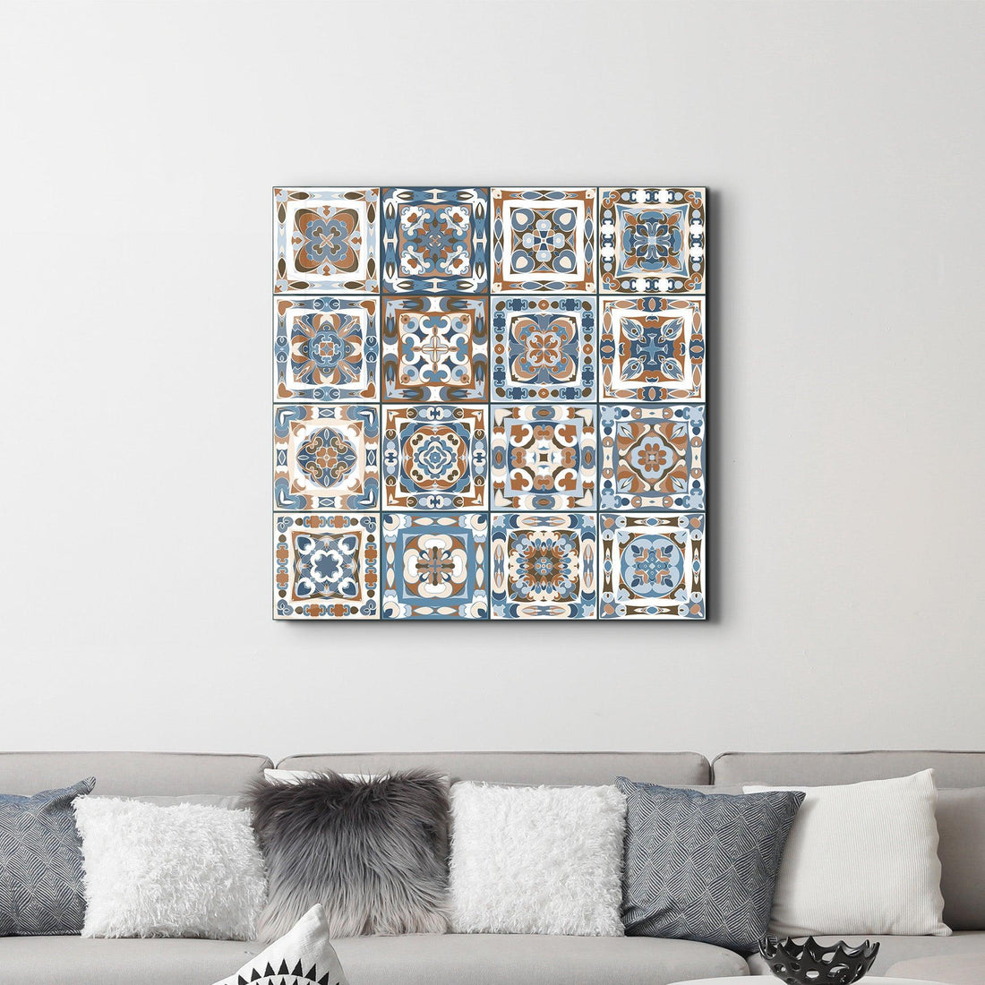 Poster décoratif "Mediterranean Tiles 16 carreaux "