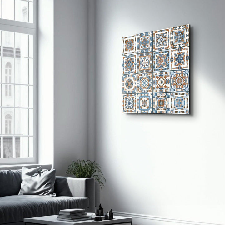 Poster décoratif "Mediterranean Tiles 16 carreaux "