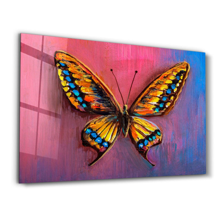 Tableau Mural "Papillon Doré"