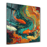 Tableau Koi Abstrait Coloré