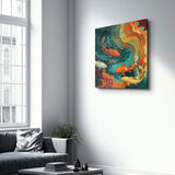 Tableau Koi Abstrait Coloré