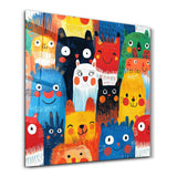 Tableau Animaux Abstraits Colorés