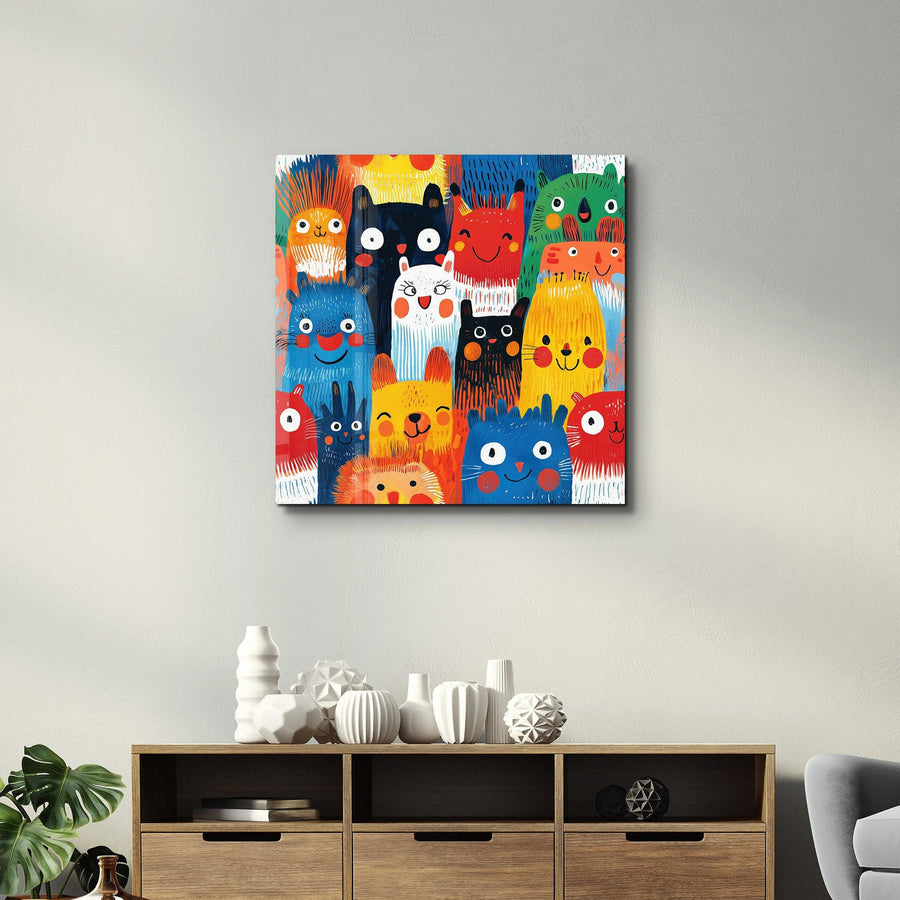 Tableau Animaux Abstraits Colorés