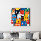 Tableau Animaux Abstraits Colorés