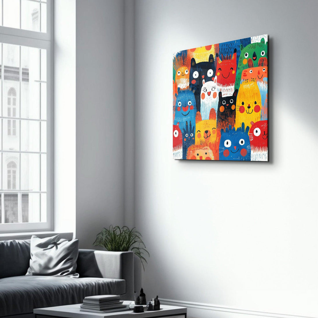Tableau Animaux Abstraits Colorés