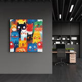 Tableau Animaux Abstraits Colorés