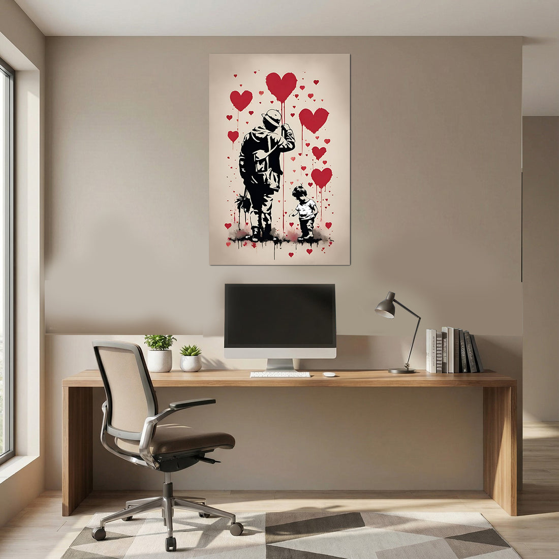 tableau « Ballon de Vie » en vinyle sur mdf