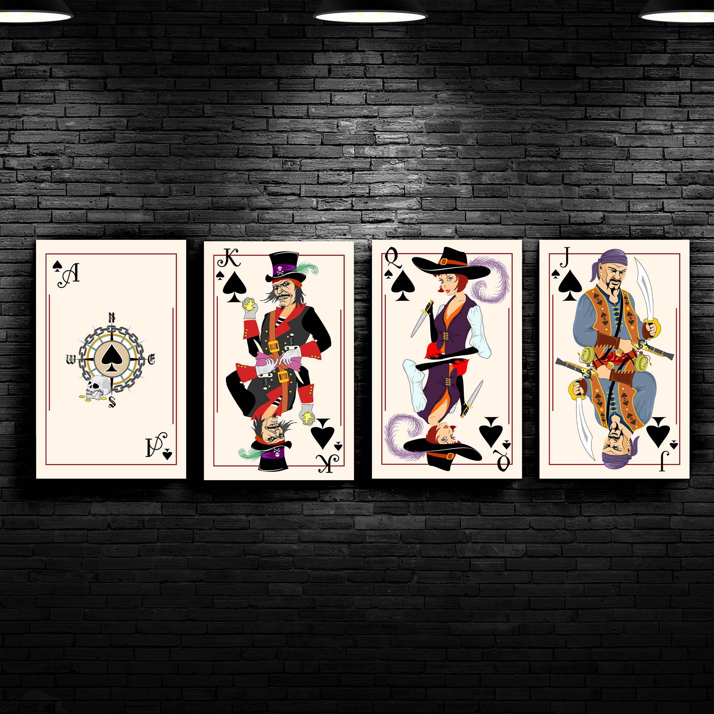 Jeu de Cartes Pirate – Série Pique (As, Roi, Dame, Valet)