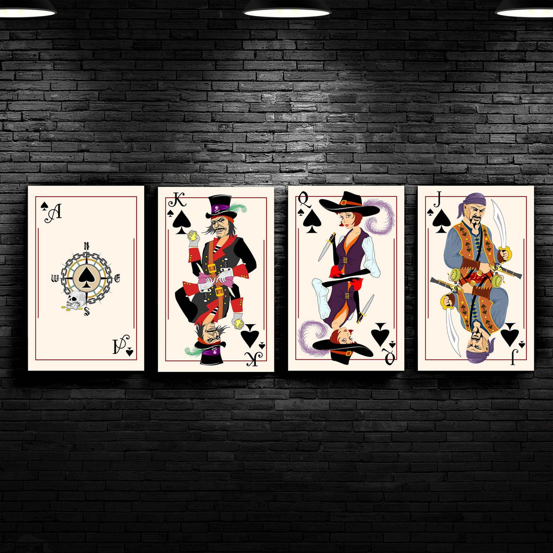 Jeu de Cartes Pirate – Série Pique (As, Roi, Dame, Valet)