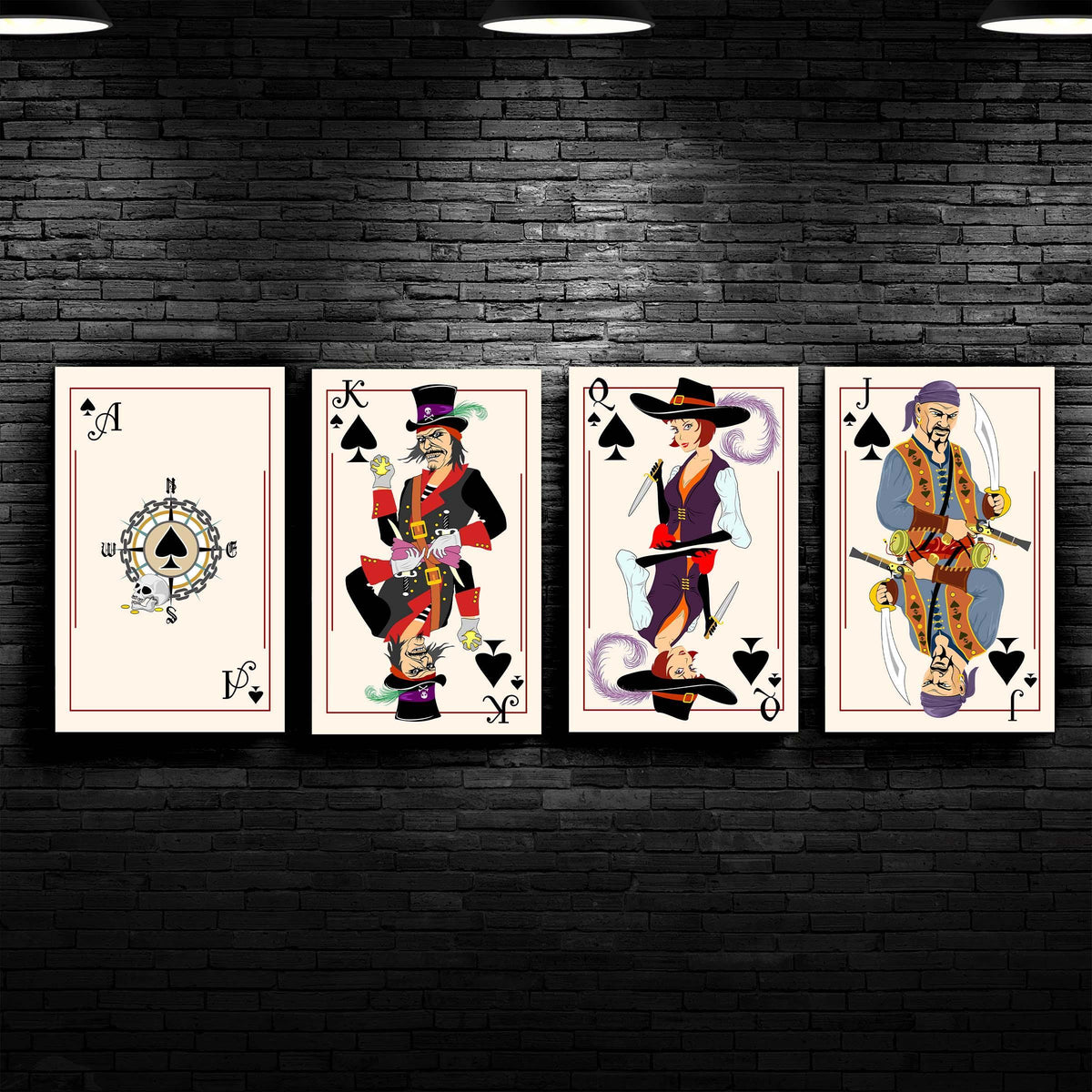 Jeu de Cartes Pirate – Série Pique (As, Roi, Dame, Valet)