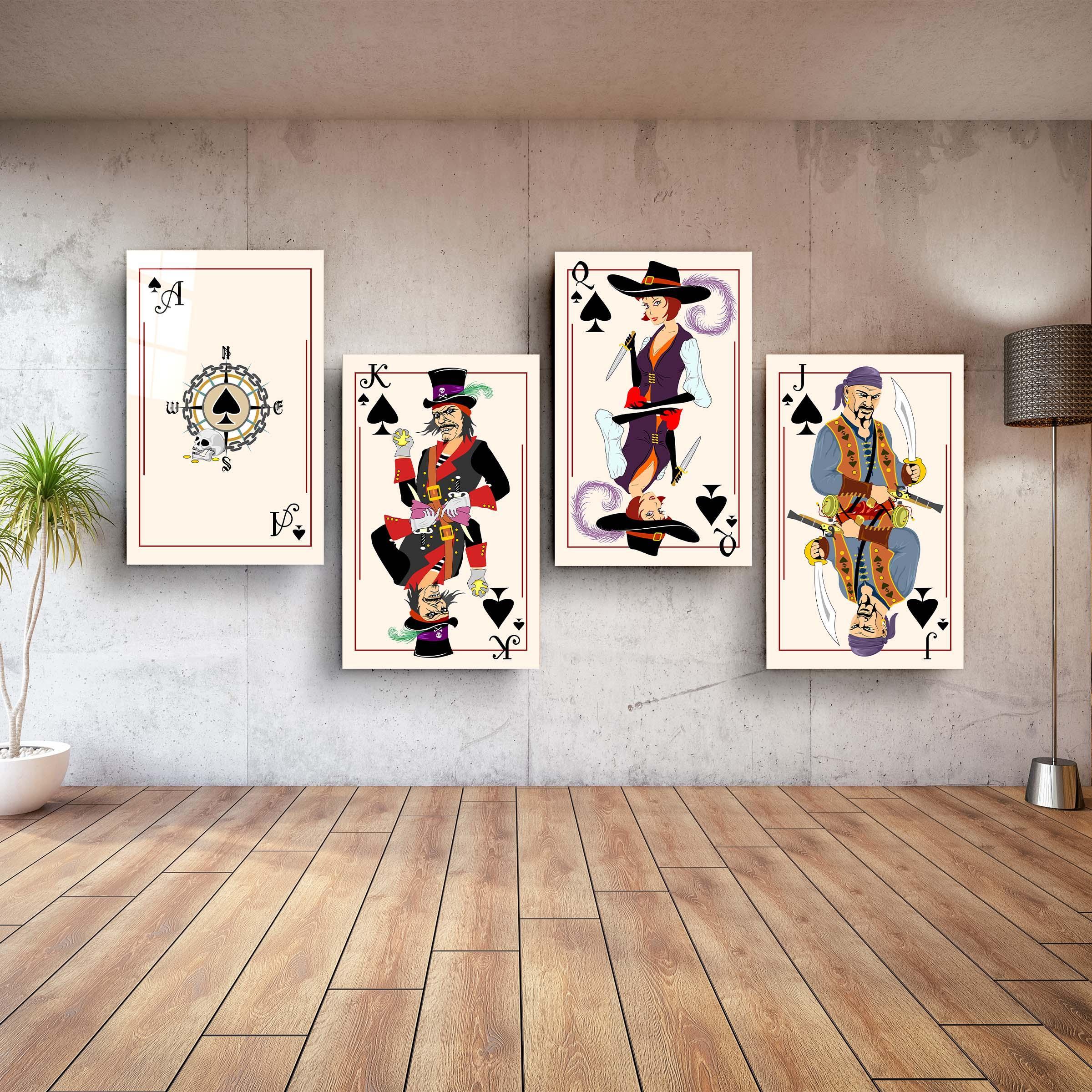 Jeu de Cartes Pirate – Série Pique (As, Roi, Dame, Valet)
