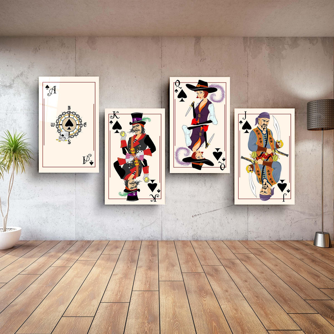 Jeu de Cartes Pirate – Série Pique (As, Roi, Dame, Valet)