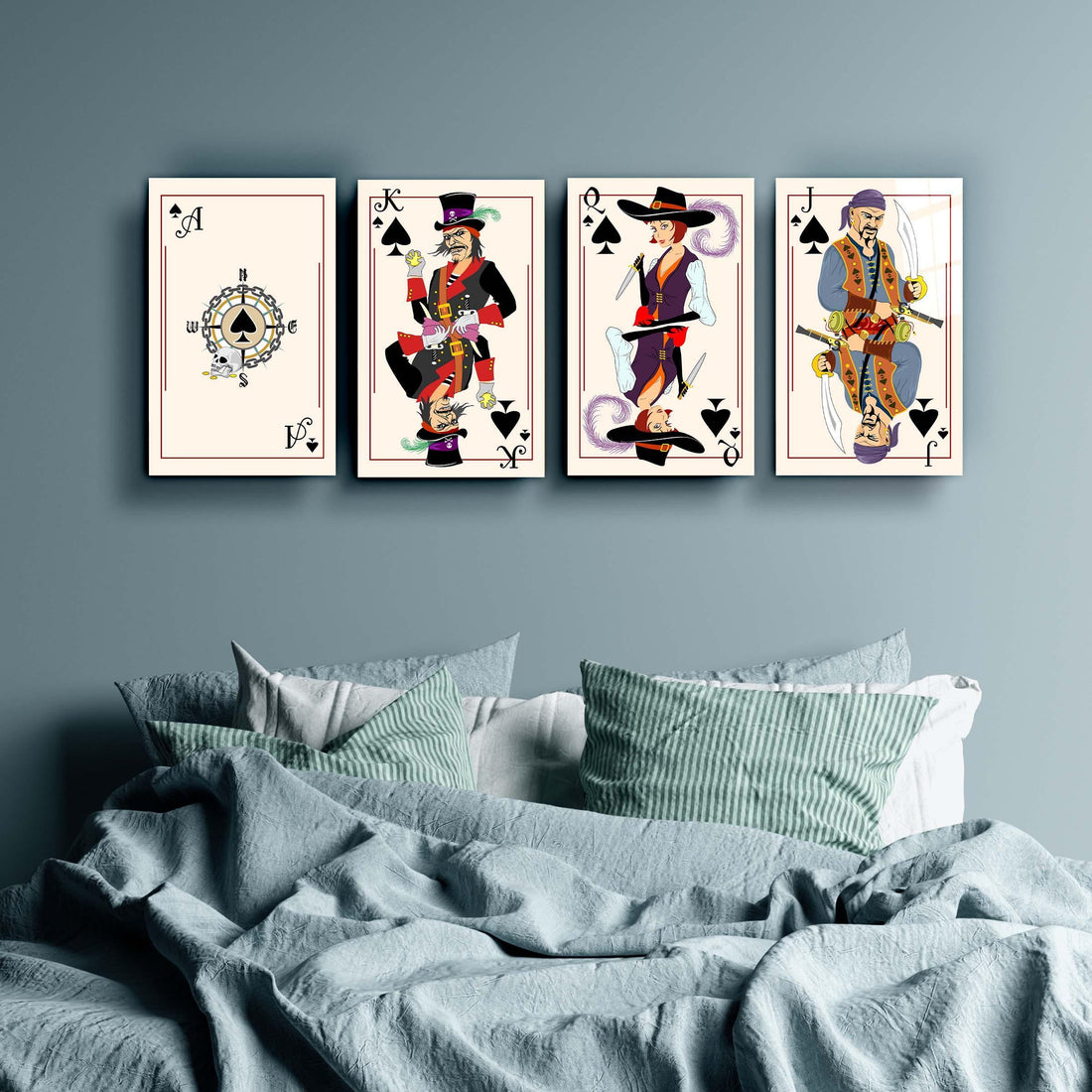 Jeu de Cartes Pirate – Série Pique (As, Roi, Dame, Valet)