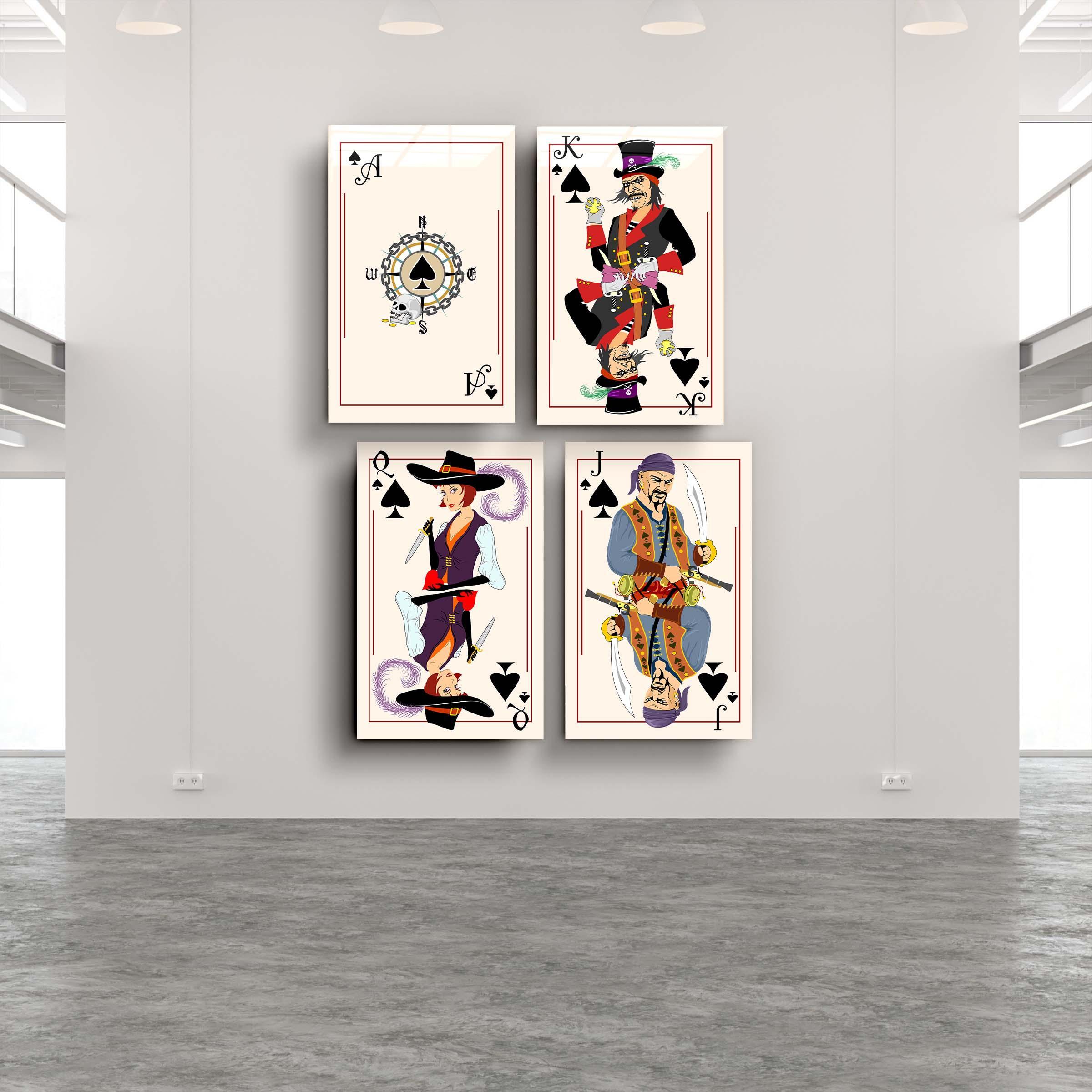 Jeu de Cartes Pirate – Série Pique (As, Roi, Dame, Valet)