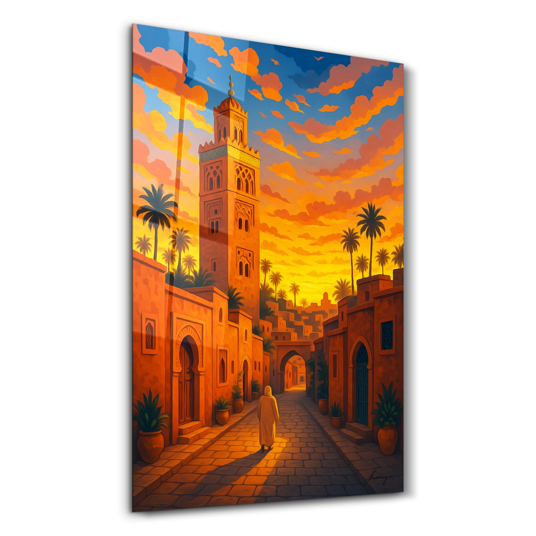 Tableau Oriental – Coucher de Soleil & Minaret