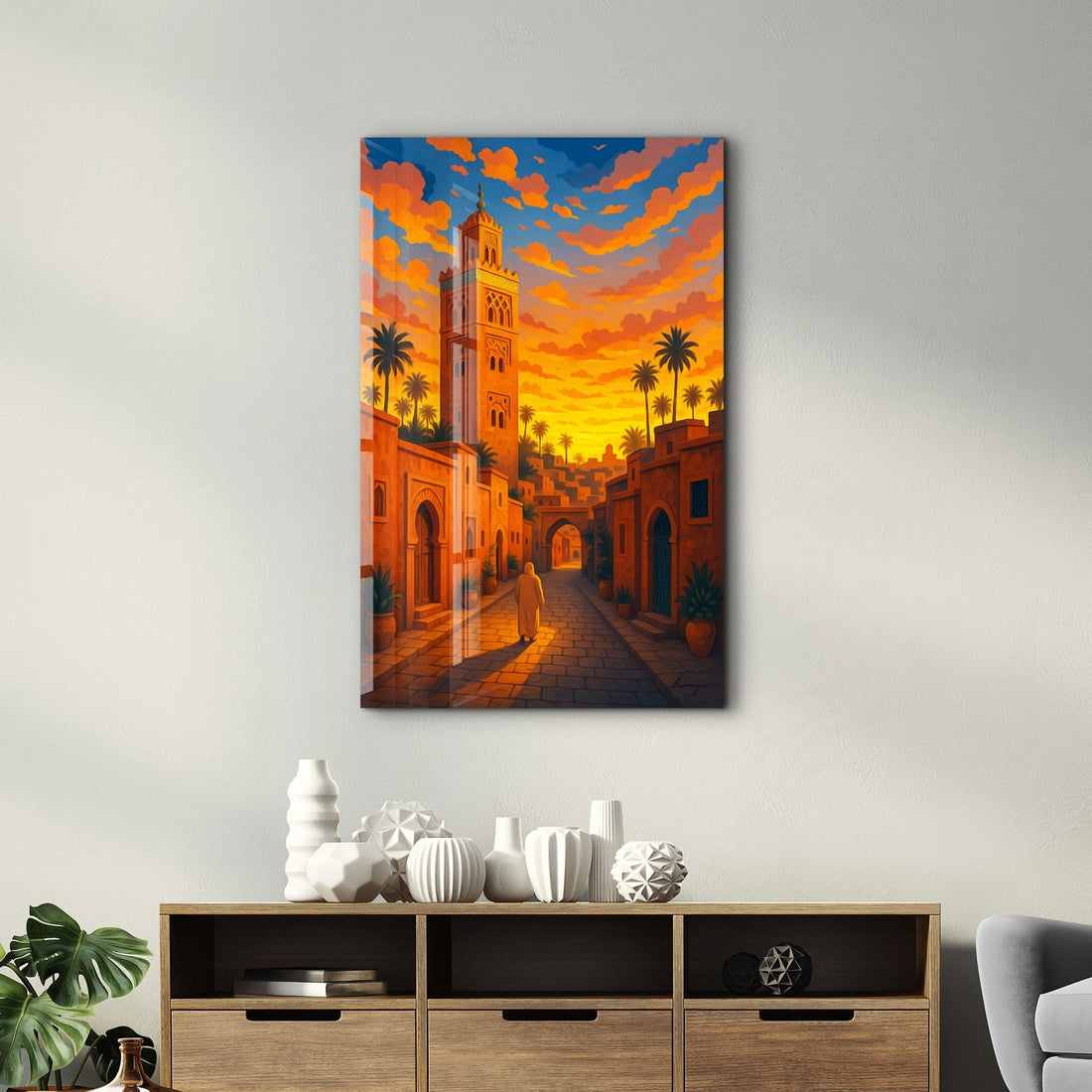 Tableau Oriental – Coucher de Soleil & Minaret