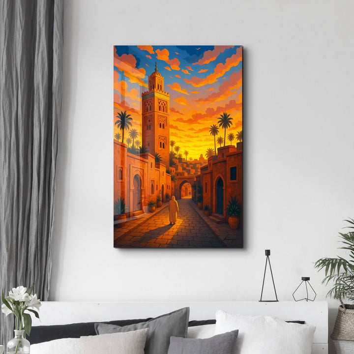 Tableau Oriental – Coucher de Soleil & Minaret