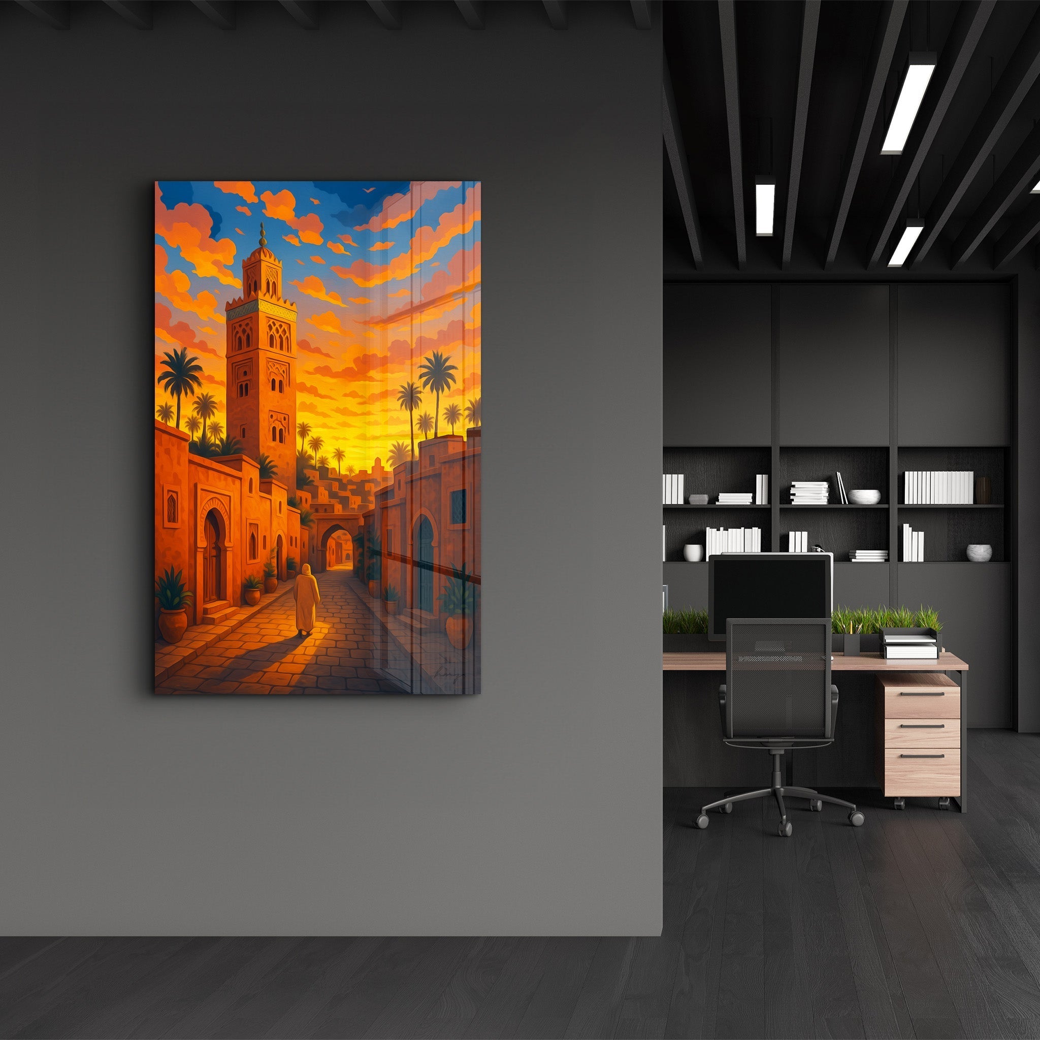 Tableau Oriental – Coucher de Soleil & Minaret