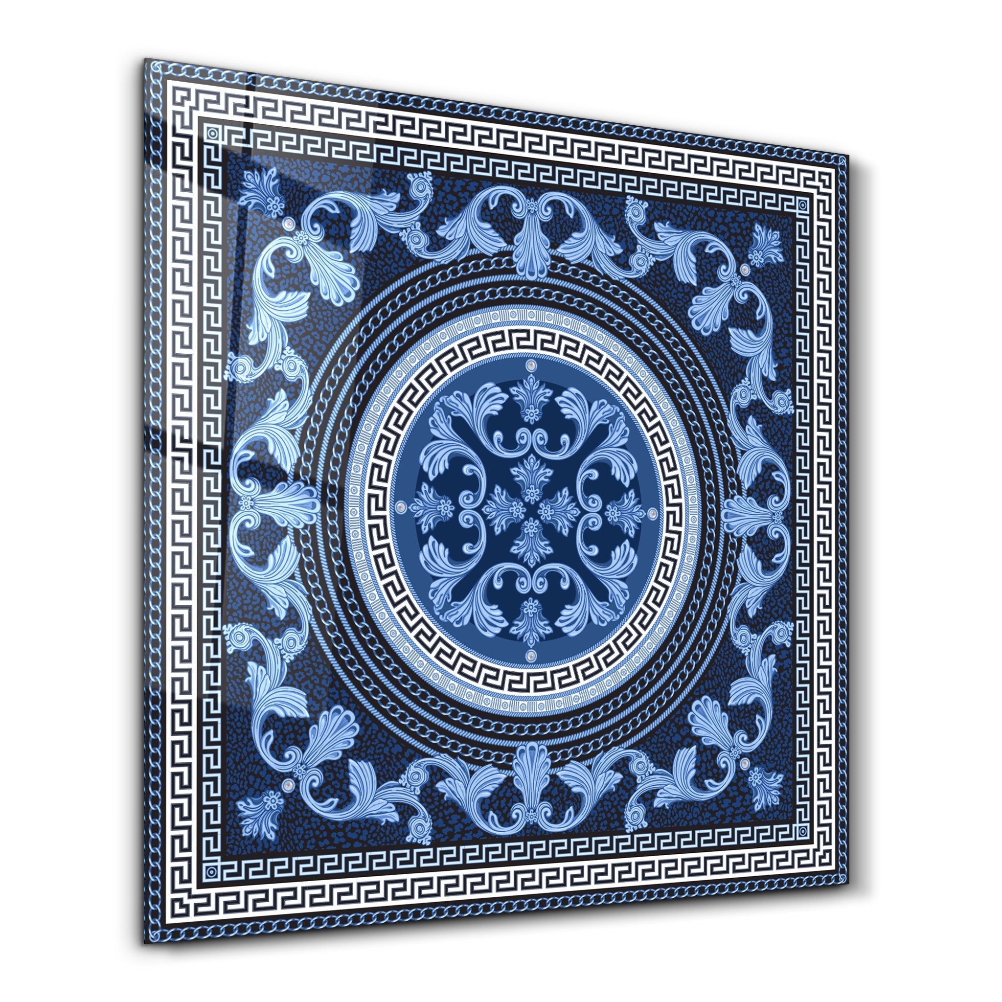 Tableau Décoratif Bleu Symétrique