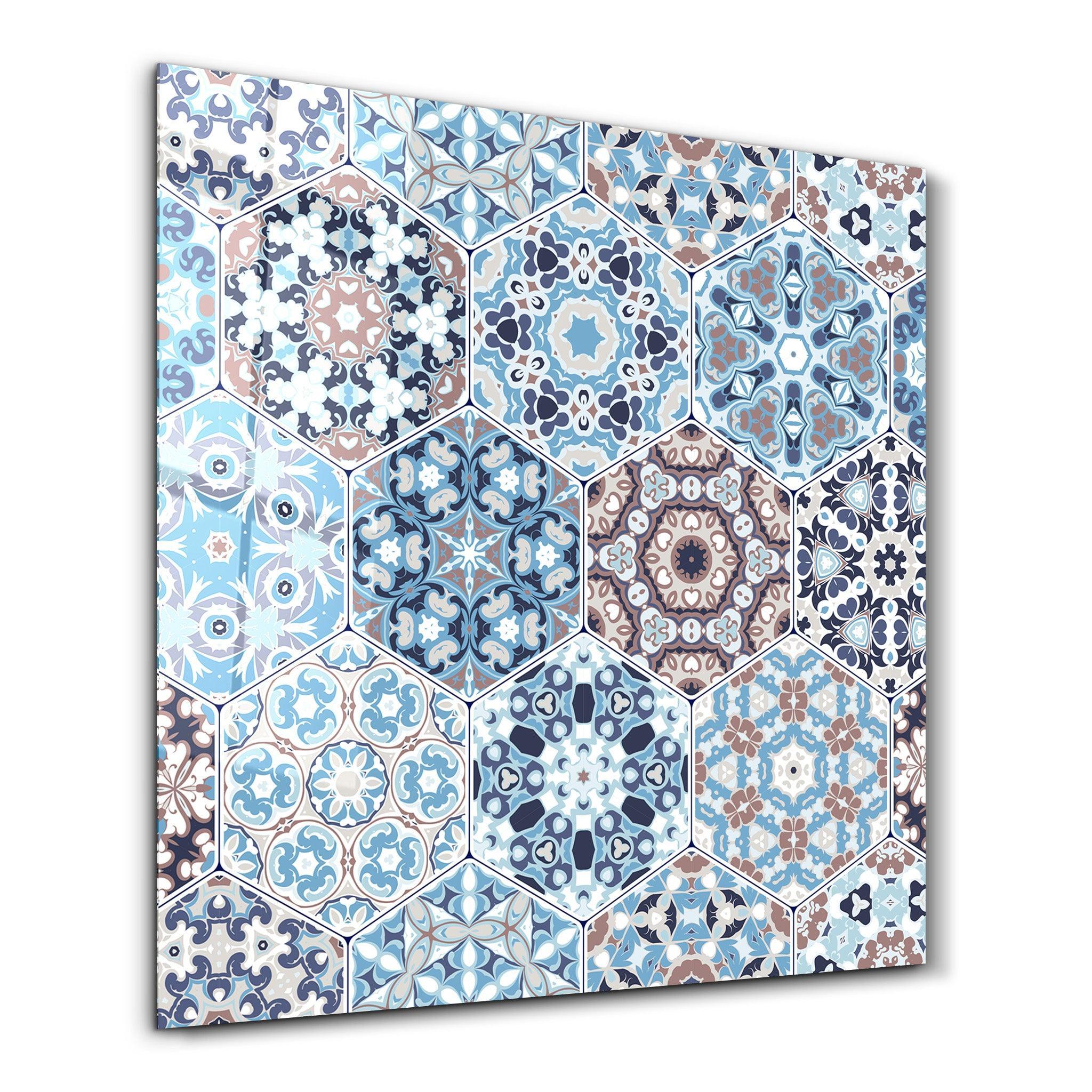 Poster décoratif "Mediterranean Hexagonal Mosaic"