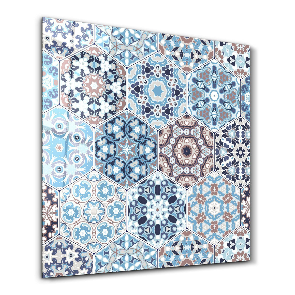 Poster décoratif "Mediterranean Hexagonal Mosaic"