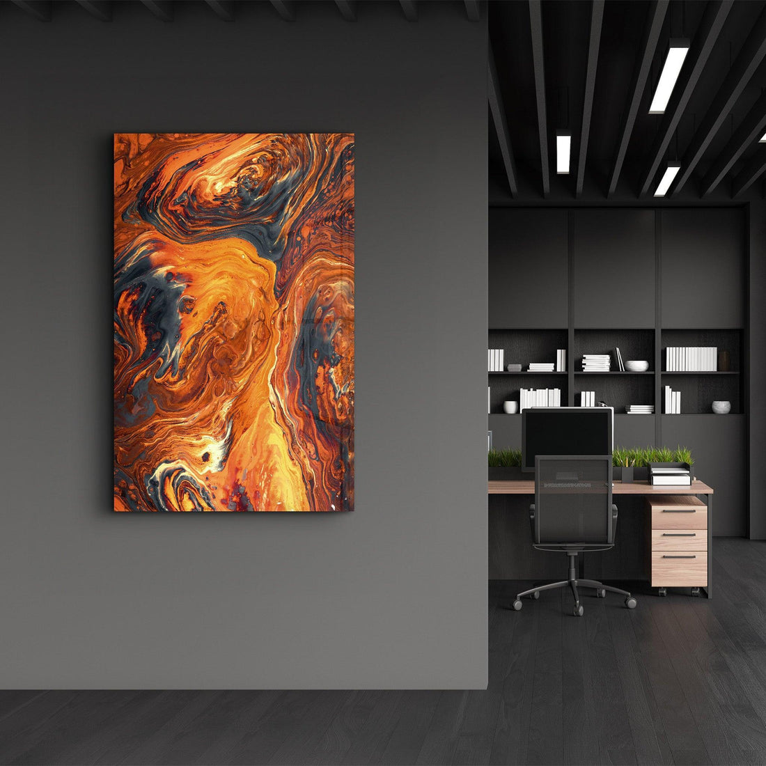 Poster décoratif "Fluid Fire – Abstract Edition"