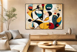 Écho Abstrait : Symphonie de Formes et de Couleurs (80 cm x 120 cm)