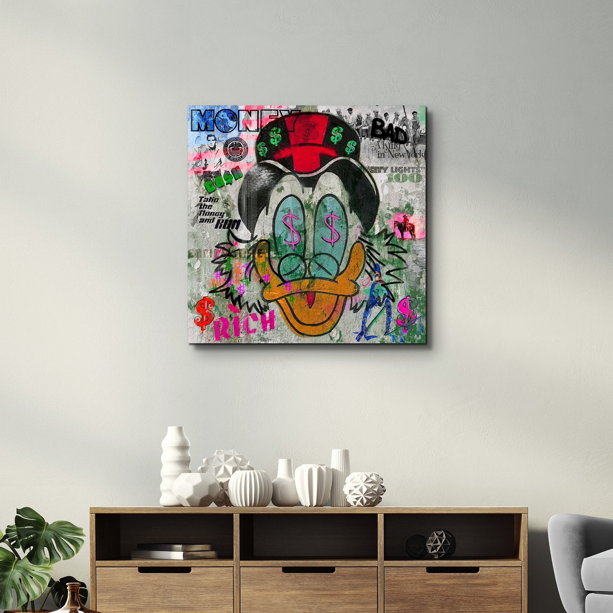 Poster Pop Art "MONEY & CASH"