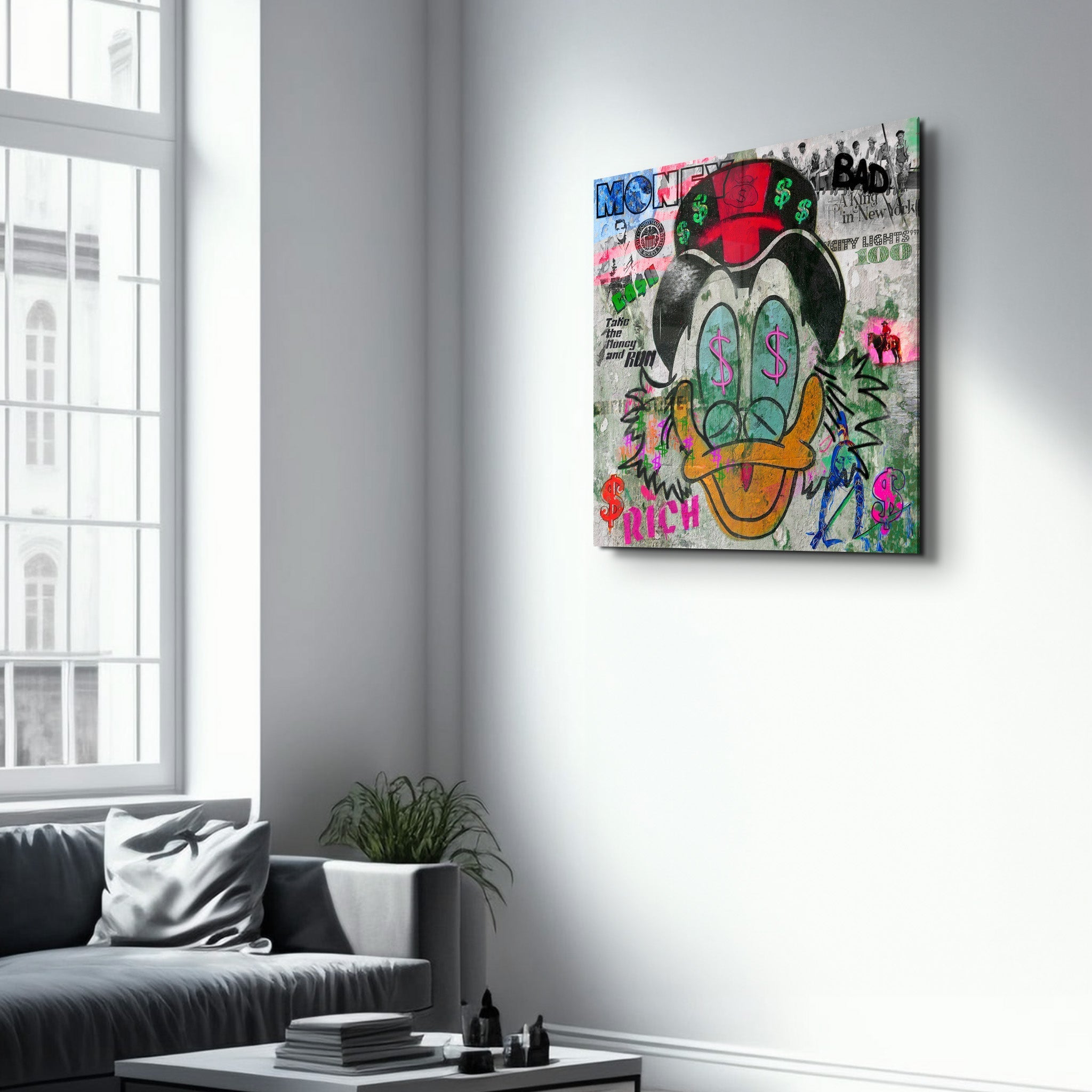 Poster Pop Art "MONEY & CASH"