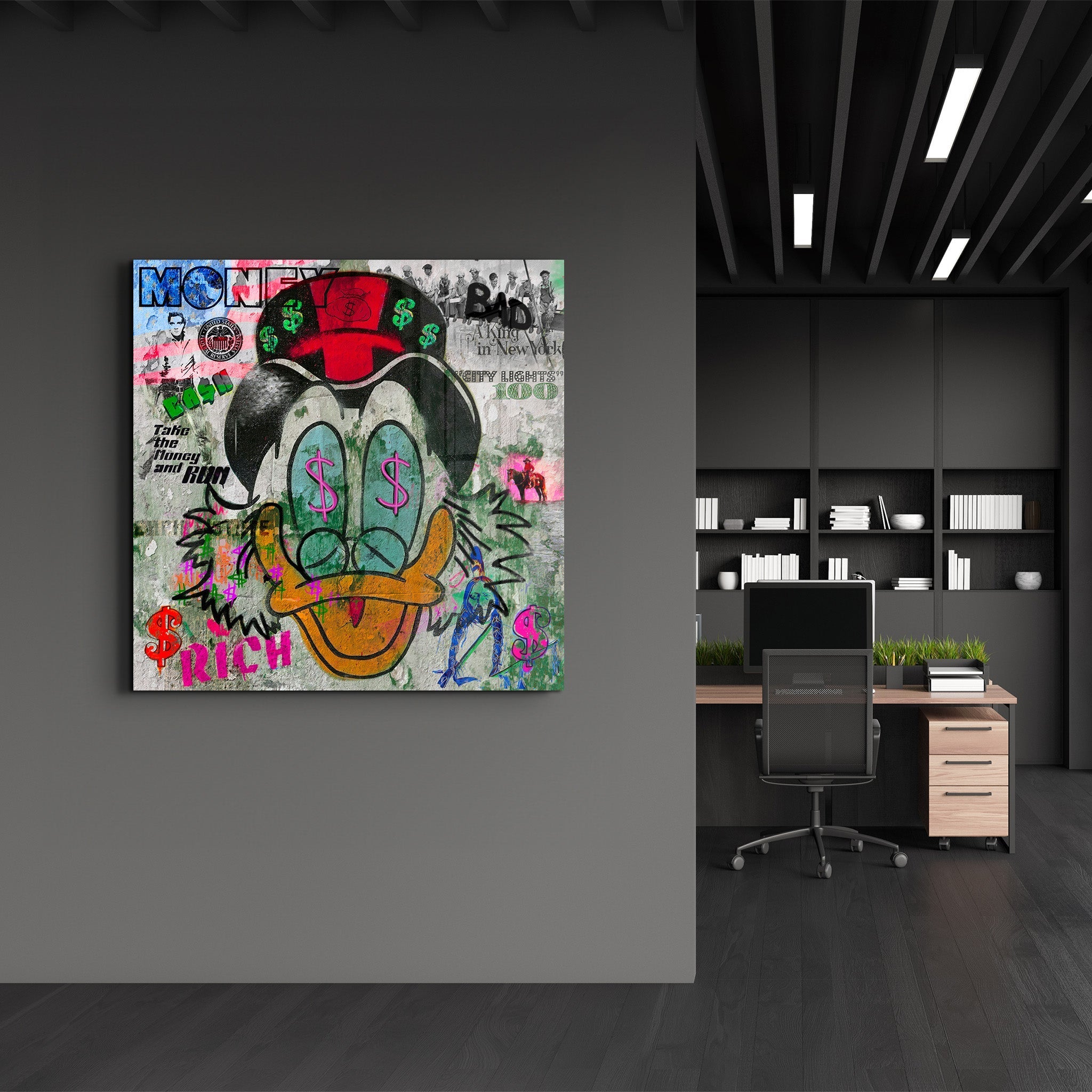 Poster Pop Art "MONEY & CASH"
