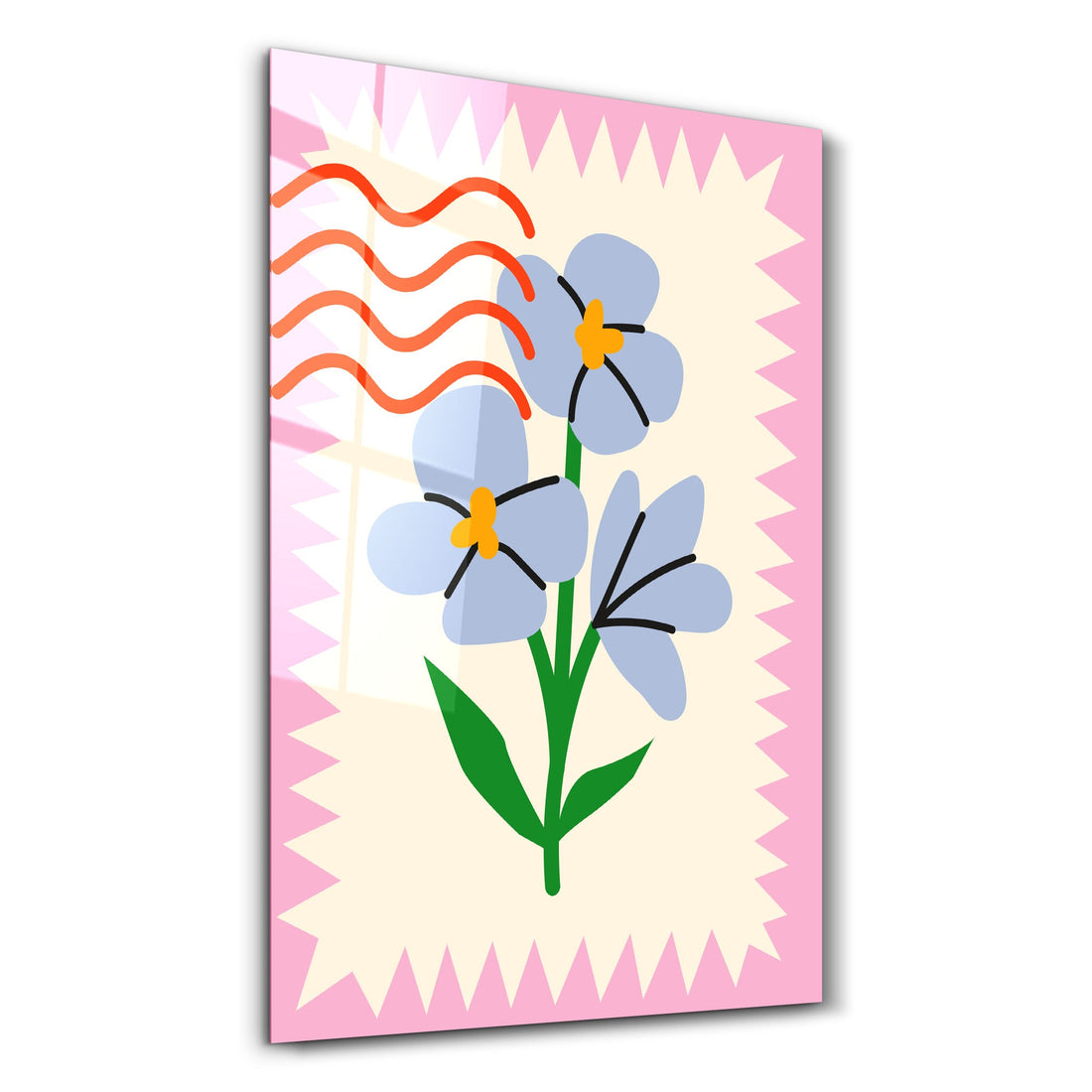 Poster Art Nouveau "Blue Flowers"