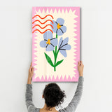 Poster Art Nouveau "Blue Flowers"