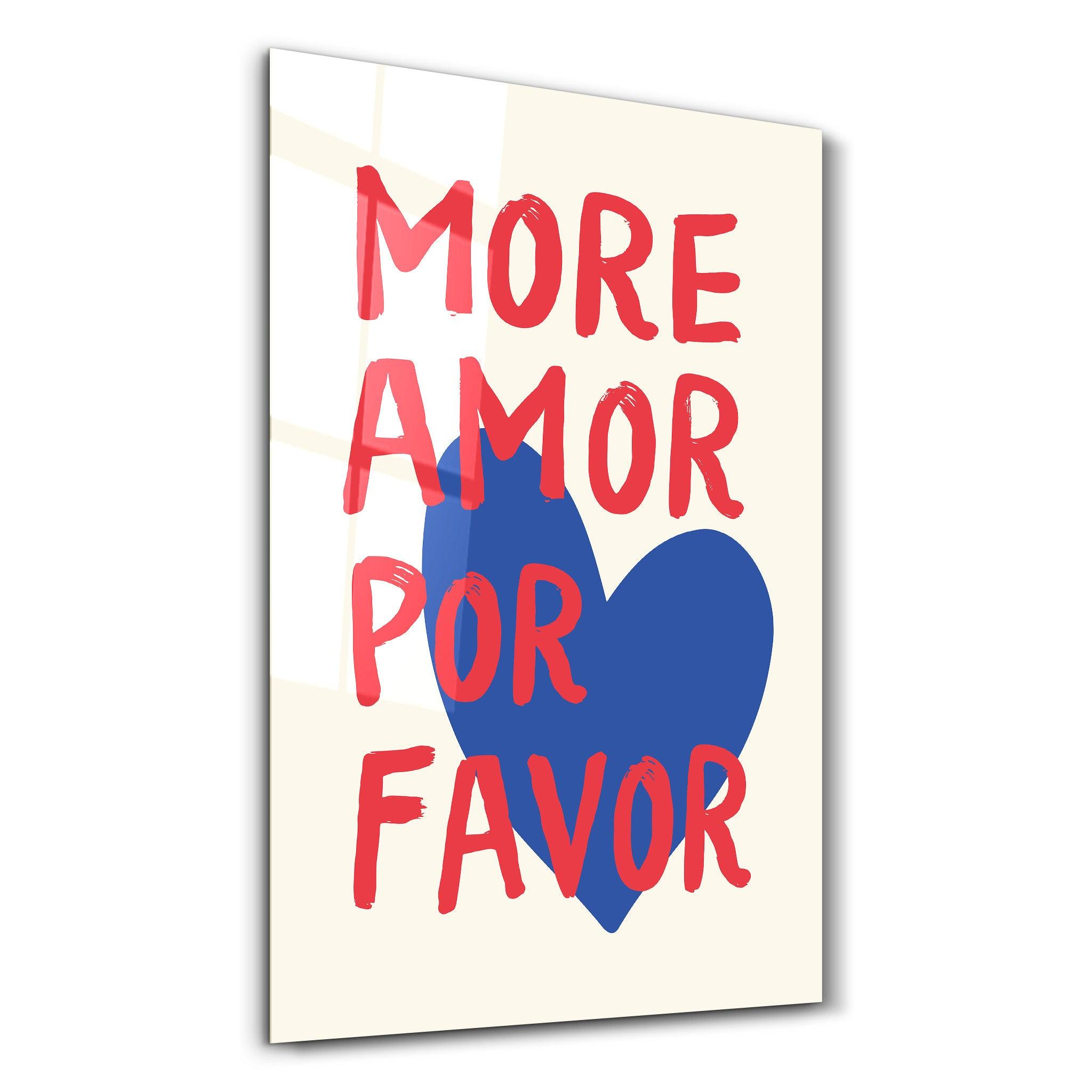 Poster engagé "MORE AMOR POR FAVOR"